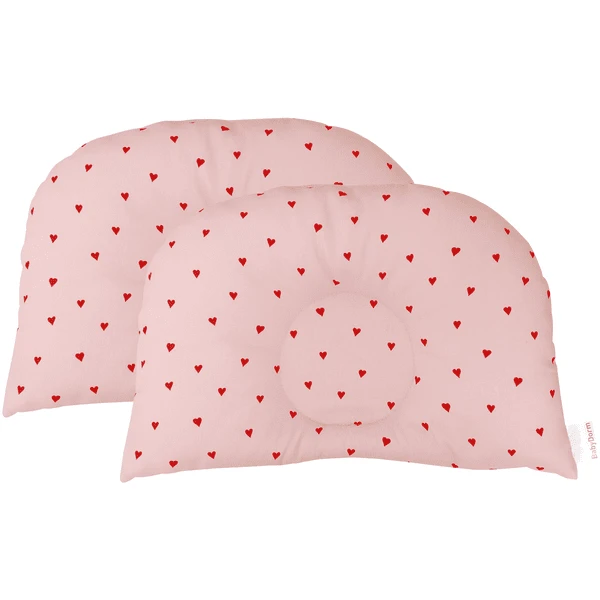BabyDorm ® Buggykussen BuggyDorm Rosalie Roze Met Rode Hartjes 1 BabyDorm ® Buggykussen BuggyDorm Rosalie Roze Met Rode Hartjes