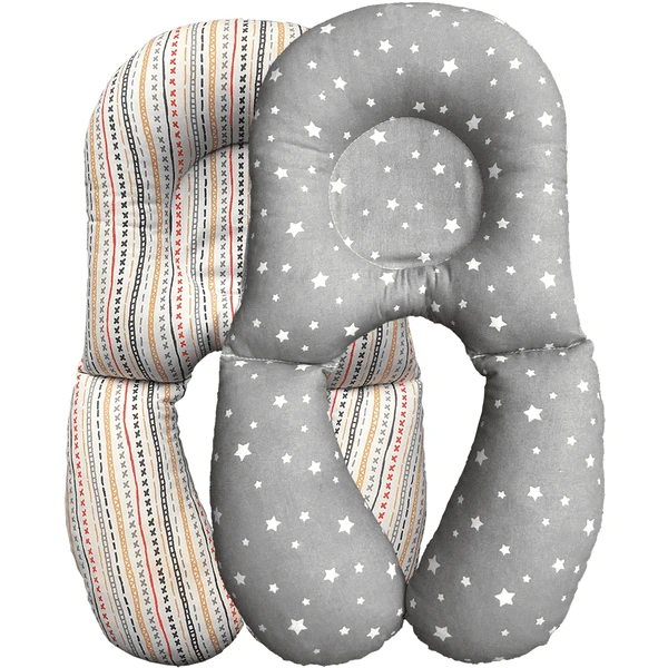 BabyDorm® Nekkussen NeckyDorm Star Grijs Met Witte Sterretjes 4 BabyDorm® Nekkussen NeckyDorm Star Grijs Met Witte Sterretjes - Afbeelding 4