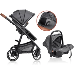 BabyGO Combi Kinderwagen Simple X Air 3 In 1 Grey Melange -Winkel Voor Kinderwagens En Accessoires babygo combi kinderwagen simple x air 3 in 1 grey melange a364148 2