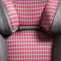 Baier Autostoelhoes Geruit Grijs/rood