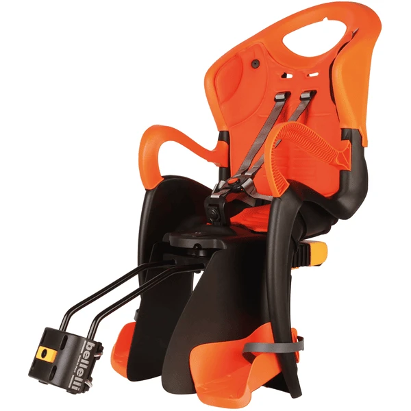 BELLELLI Fietszitje Tiger Achteroverleunend B-Fix Framebevestiging Grijs/ Orange 1 BELLELLI Fietszitje Tiger Achteroverleunend B-Fix Framebevestiging Grijs/ Orange