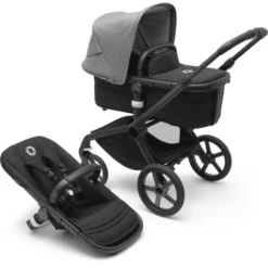 Bugaboo Combi Kinderwagen Fox 5 Met Accessoires Black /Grey Melange -Winkel Voor Kinderwagens En Accessoires bugaboo combi kinderwagen fox 5 met accessoires black grey melange a416759 2