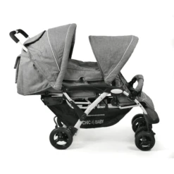 CHIC 4 BABY Duowagen DUO Melange Grijs Wit -Winkel Voor Kinderwagens En Accessoires chic 4 baby duowagen duo melange grijs wit a259647 2