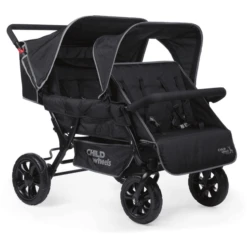 CHILDHOME Two By Two Kinderwagen 4 Children Zwart