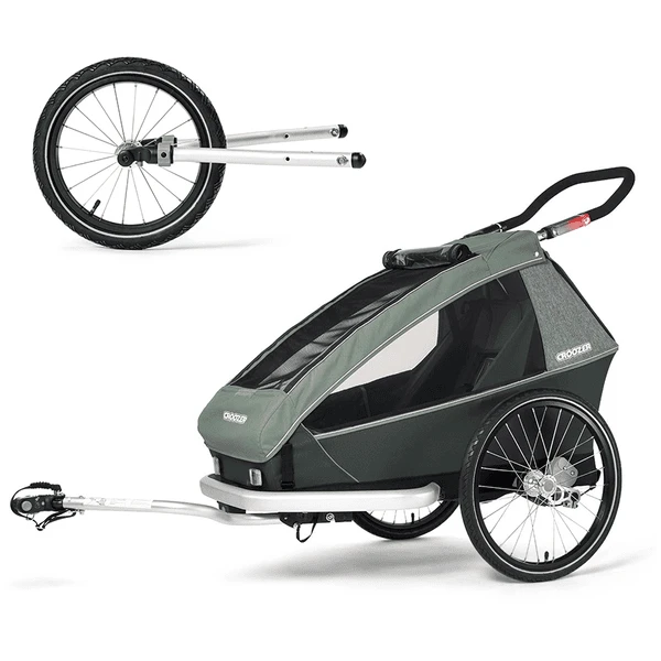 CROOZER Kid Vaaya 1 Jungle Fietskar Green Inclusief Joggerset 1 CROOZER Kid Vaaya 1 Jungle Fietskar Green Inclusief Joggerset