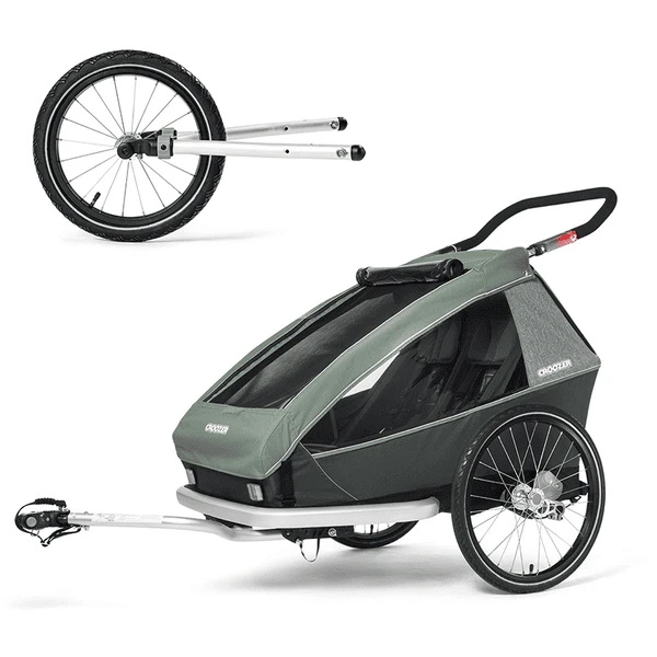 CROOZER Kid Vaaya 2 Jungle Fietskar Green Inclusief Joggerset 1 CROOZER Kid Vaaya 2 Jungle Fietskar Green Inclusief Joggerset
