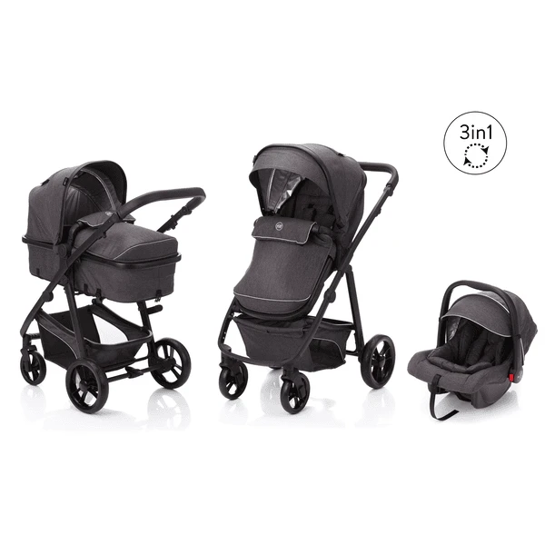 Fill Kinderwagen Set Panther Donkergrijs Melange 2 Fill Kinderwagen Set Panther Donkergrijs Melange - Afbeelding 2