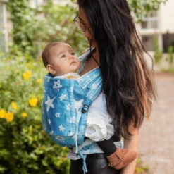 Hoppediz Babydraagzak Hop-Tye Buckle Jacquard Singapore Blue -Winkel Voor Kinderwagens En Accessoires hoppediz babydraagzak hop tye buckle jacquard singapore blue a299654 4