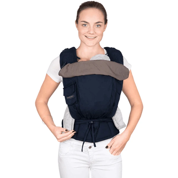 Hoppediz Draagzak Bondolino Plus Popeline Marine Grijs 5 Hoppediz Draagzak Bondolino Plus Popeline Marine Grijs - Afbeelding 5