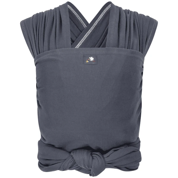 HOPPEDIZ Lange Elastische Draagdoek Anthraciet 1 HOPPEDIZ Lange Elastische Draagdoek Anthraciet