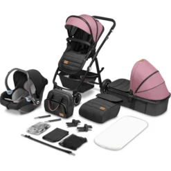 Lionelo Combi Kinderwagen Amber 3 In 1 Pink Rose
