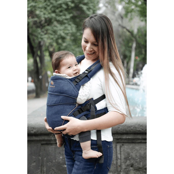 Manduca Draagzak XT Cotton Denimblue-Toffee 2 Manduca Draagzak XT Cotton Denimblue-Toffee - Afbeelding 2