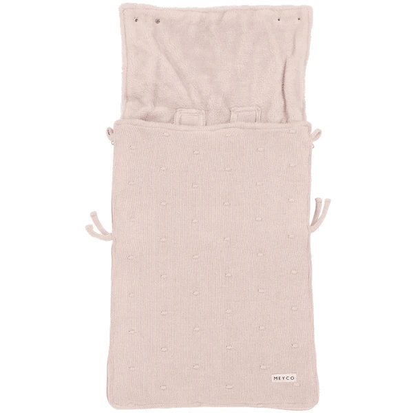MEYCO Voetenzak Mini Knopen Zacht Roze 40x82 Cm 3 MEYCO Voetenzak Mini Knopen Zacht Roze 40x82 Cm - Afbeelding 3