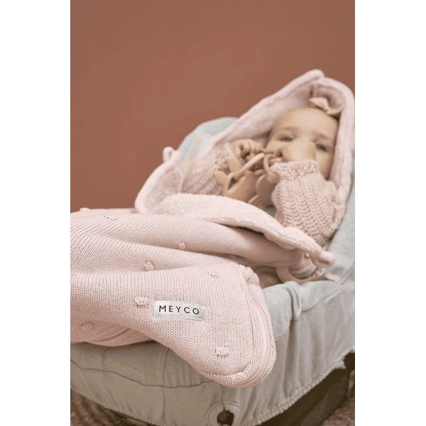 MEYCO Voetenzak Mini Knopen Zacht Roze 40x82 Cm 5 MEYCO Voetenzak Mini Knopen Zacht Roze 40x82 Cm - Afbeelding 5