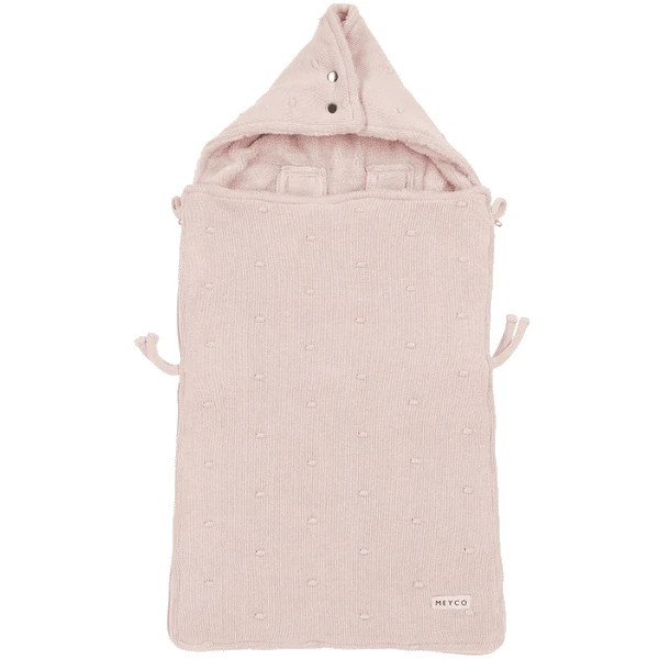 MEYCO Voetenzak Mini Knopen Zacht Roze 40x82 Cm 1 MEYCO Voetenzak Mini Knopen Zacht Roze 40x82 Cm