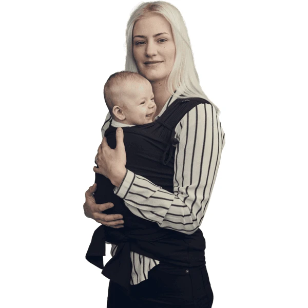 Najell Voorgevormde Draagdoek Charcoal Black 2 Najell Voorgevormde Draagdoek Charcoal Black - Afbeelding 2