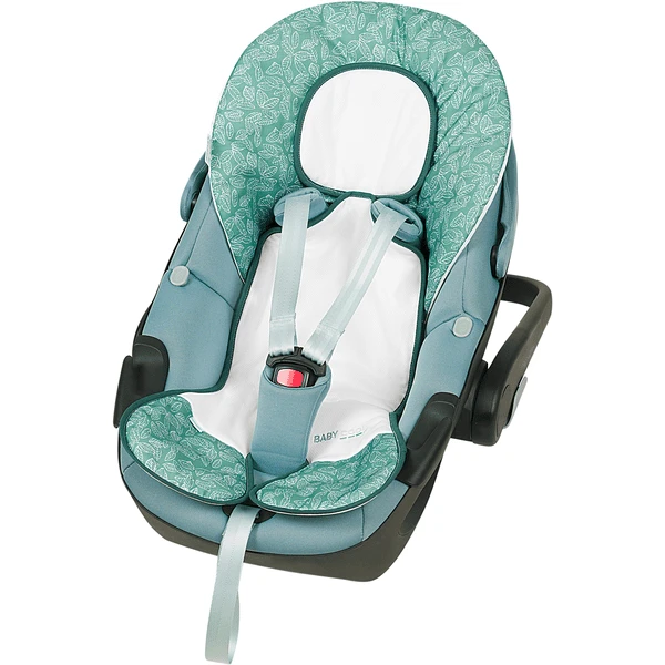 Odenwälder Autostoelhoes Babycool White Leaves Cranberry 2 Odenwälder Autostoelhoes Babycool White Leaves Cranberry - Afbeelding 2