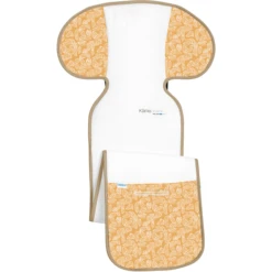 Odenwälder Autostoelhoes Groot Klimocool White Leaves Mosterd -Winkel Voor Kinderwagens En Accessoires odenwaelder autostoelhoes groot klimocool white leaves mosterd a347173 3