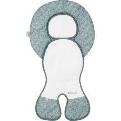 Odenwälder Kuipstoelhoes Babycool White Leaves Grijs