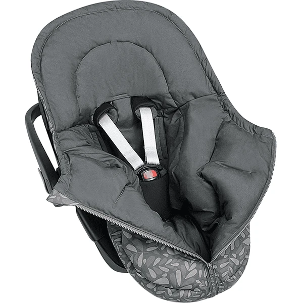 Odenwälder Voetenzak BabyNest Fashion Leaves Grijs Bio Cotton 2 Odenwälder Voetenzak BabyNest Fashion Leaves Grijs Bio Cotton - Afbeelding 2