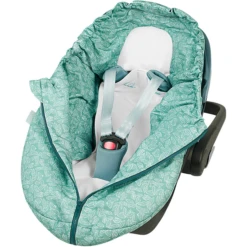 Odenwälder Voetenzak Coolmax White Leaves Mosterd -Winkel Voor Kinderwagens En Accessoires odenwaelder voetenzak coolmax white leaves mosterd a347185 3